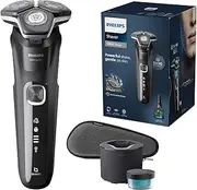Philips Shaver Series 5000 Electric Wet and Dry Shaver for Men, Foldable Trimmer, Cleaning Station, Cleaning Cartridge and Travel Case (Model S5898/50)