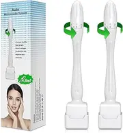 Adjustable Microneedling-Derma Roller Cosmetic Skin Microneedling Kit for Face Professional Microneedle Dermapen for Hair, Beard Growth - Amazing Skin Pen for Face (2 pcs)