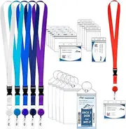 OTYMIOW 6 Sets Cruise Lanyards for Cruise Ship Cards, Retractable Cruise Card Holder Badge Reels Waterproof Lanyard Detachable Buckle for Cruise Lanyard with Card Holder Name Tag Holder for Cruise
