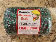 Bonnie Macrame Braid Craft Cord Mystique 6mm 100 yards Vintage Pepperell NOS