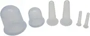 Anti Cellulite Vacuum Silicone Massage Cupping Cups – 6pcs Set for Large Body, Normal Body, Face and Eye Massage