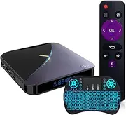 Android TV Box 11.0, 4GB RAM 64GB ROM S905W2 Quad-Core Support Cast Screen 2.4G/5G WiFi BT 4.0 3D 8K USB 3.0 LAN 100M Ethernet Smart TV Box with Wireless Mini Keyboard,2gb+16gb