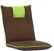Lightweight Camping Chairs Garden Loungers Folding Chair Lazy Couch, 6-Speed Adjustable Sofa Seat Floor Game Sofa Lounge Chair, Foldable Recliner, Built-in Steel Frame (Color : Green) Comfortable