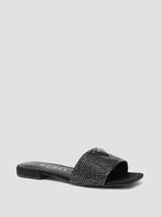 GUESS Women's Black Tamedi Slide Sandals Size: 7, Synthetic
