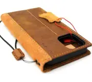 Genuine Leather case fo Iphone 14 13 12 15 Pro Max Wallet Vintage Book Luxury 11