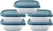 [ARSUK] 5-Pack Small Food Storage Containers with Lids (500ml) - BPA-Free, Stackable, Microwave and Freezer Safe for Meal Prep and Easy Organization (5PCS - BLUE)