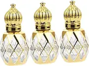 CANIGHT 3pcs Perfume Bottles Roller Essential Oil Containers Portable Travel for Perfume Lotion and Toner Leak Design for Home Office Use