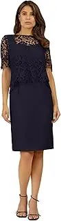 [APART Fashion] Apart Sheath Dress with Lace Jacket, Midnight Blue, 4 AU