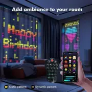 Smart LED Curtain Light APP Control RGB Dimmable DIY Pattern Music Ambient Light