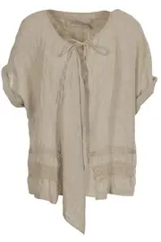 Y Dye Linen Lace Shrug--HAM-93298N