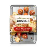 Aluminum Baking Sheet, Steel Cookie Sheet, 15” x 10” Baking Pan, Warp Resista...