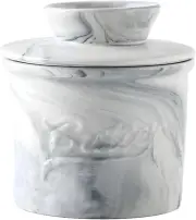 French Butter Crock Counter with Water Line French Butter Dish Counter (Stone Gr