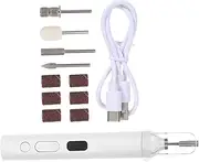 NOLITOY Manicure Machine Nail Salon Drill Bits Nail Grinder Foot Care Drill Bits Pedicure Nail Care Manicure Kit for Women Electric Nail File Portable Nail Polish Nail Drill Plastic White