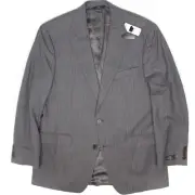 Brooks Brothers Suit Coat Mens 42R Gray Light Blue Pinstripe Stretch Wool Blend