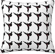 ALLiYa Karate Boy Changeable Belt Color Double Sided Plush Pillowcase (Multiple Sizes) Pillow Sofa Bed Pillow Interior Decoration Pillow