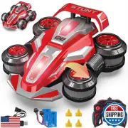 TADOZIC 4WD Remote Control Car 360° Spins RC Stunt Car with LightsandMusic,Be