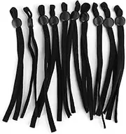 Fydun Elastic Bands 200pcs Adjustable Buckle Stretchy Earloop Rope String Cord for Sewing Elasitc Cord Stretch DIY Ear Band Loop Two Colors(#2-Black)