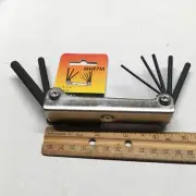 New Bondhus 14587 MHF7M 7pc Metric Folding Hex Set 2-8MM In Metal Case