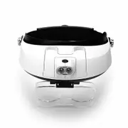 1-6 Times Headband Magnifier Head Mount Magnifying Glass with LED Light for Jewelers Magnifier Eyelash Extensions Watch Repair Close Work