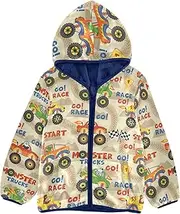 [Caihoyu] Boys Sherpa Jacket Fleece Zip Up Jacket Toddler Boys Jackets