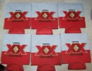 6 Insulated Koozies XX Dos Equis Beer Cerveza Can Cinco Reversible NCAA Football