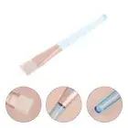 Flat Foundation Brush Facial Mask Brush Transparent Blue Handle Makeup Brush rf