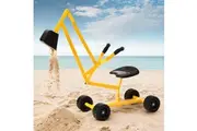 Keezi Kids Ride On Car Digger Bulldozer Sandpit Play Toys Rotate Seat Yellow
