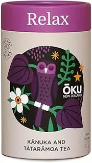 OKU Relax Kanuka & Chamomile Tea | Organic & Wildharvested Herbal Tea to Relax Mind & Body | Loose Leaf | 30gr