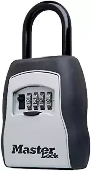 Key Lock Box, Outdoor Lock Box for House Keys, Key Safe with Combination Lock, 5