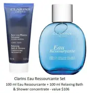 Clarins Eau Ressourcante Treatment Fragrance Spray Set - 100 ml - New