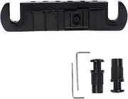 Wilkinson GTB Adjustable Intonated Wraparound Bridge Tailpiece for Les Paul Style Electric Guitar, Black