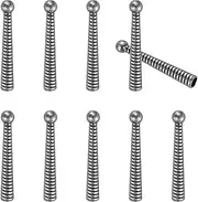 uxcell Bolo Tie Tips, 10Pcs 2 Inch Long Alloy Bolo Tie Supplies Replacement Cord End Caps 5mm Diameter for DIY Crafts Clothes Decor, Vintage Silver