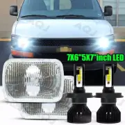 Pair 7x6" 5x7 LED Headlight Fit Chevy Express Cargo Van 1500 2500 3500 Truck CC (for: Nissan)