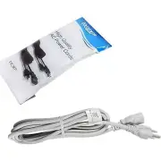HQRP White 10ft AC Power Cord for ION Tailgater Speaker IPA57 Mains Cable