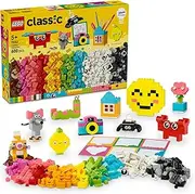 LEGO Classic Creative Happy Box Building Blocks Set, Imaginative Play for 5+ Year Old Girls & Boys, Assorted Construction Bricks to Build Kids Toy Camera, Animal Figures & Other Ideas 11042