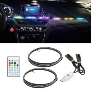64Color RGB LED Interior Hidden Strip Light Car Ambient Atmosphere Lighting Lamp