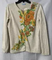 NWT J. McLaughlin Womens Long Sleeve Seville Printed Floral Cardigan Size XS