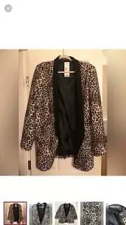 BOOHOO LEOPARD PRINT BLAZER JACKET