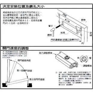 幸福牌門弓器 184# 有檔  垂直型 適用門重60~85kg 《Lucky》 幸福牌垂直型關門器