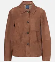 ['S Max Mara] 'S Max Mara Suede overshirt UK 14 brown
