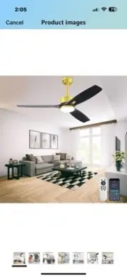 Ceiling Fans with Lights and Remote - 52 Inch Smart App Control Modern Low