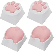 Angoily 4Pcs Cat Paw Shaped Keycaps Cute Keycaps for Mechanical Keyboards Cat Key Caps for Keyboard Enthusiasts Design for Gaming Keyboards