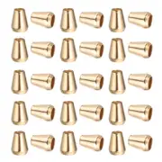 Metal Bell Stopper, 30 Pack Conical Cord Ends Lock Fastener, Golden