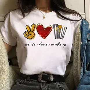 Peace Love陽光T恤夏季時尚女T恤上衣衣服