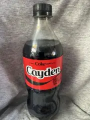 Share a Coke with Cayden 2025 Personalized Gift Coca~Cola Bottle 20oz Zero