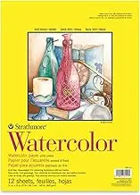 Strathmore 360-111 300 Series Watercolor Pad, 11"x15", White, 12 Sheets