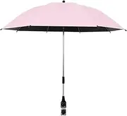 Ungtyb Kids Stroller Parasol, Foldable Wheelchair Parasol, Portable Clamp Attachment, Sun Protection, Adjustable Shade, for Outdoor Activities, Travel Supplies, Pushchair Accessory