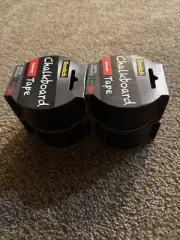Scotch Black Chalkboard Tape. Lot of 4 Rolls. 1.88" x 5 Yards Ea