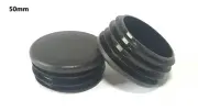50mm-50pcs Round insert Plastic Black Blanking End Cap Caps Tube Pipe