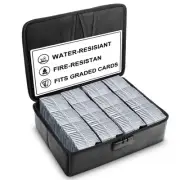 102+ 4 Row Graded Card Storage Box with Combination Lock, Waterproof and 5200...